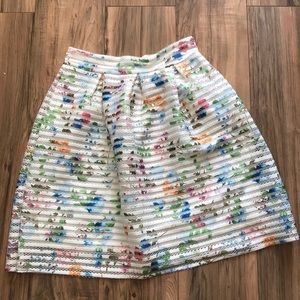 Koko Ailis white floral skirt